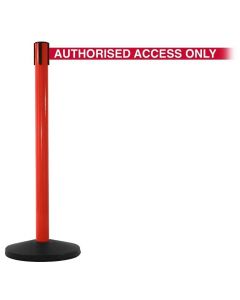 SafetyMaster 3.4m Barrier - Red "Authorised Access Only"