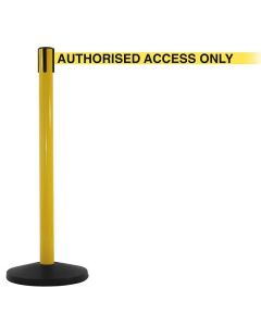 SafetyMaster 3.4m Barrier - Yellow "Authorised Access Only"