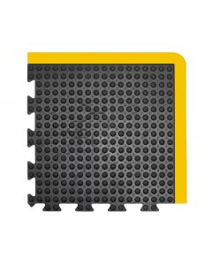 COBA Bubblemat Connect Yellow Edged Corner Tile