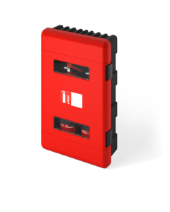 Commander Double Fire Extinguisher Cabinets | Latch Closure