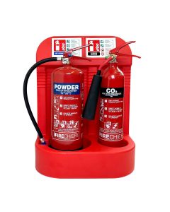 Dry Powder & CO2 Fire Extinguishers, Stand & Signs Bundle Deal 3