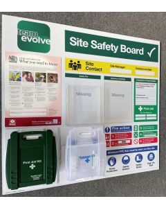 Site Safety Information Board with First Aid & Eye Wash Kits