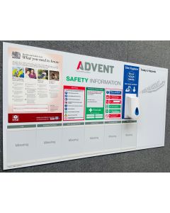 Site Safety Notice Board with Printed Site Map and Hazards Area