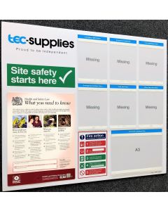 Basic CDM Site Board with F10 Notification & HSE Law Poster