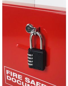 Combination Padlock to fit Latch Closure Fire Document Holder