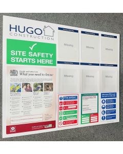 Basic CDM Site Boards with F10 Notification, HSE Law Poster & PPE Focus