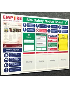 Extra-Compact Site Safety Notice Board