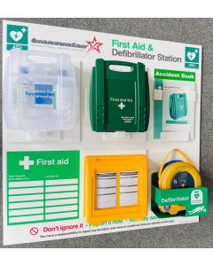 HeartSine 500P (AED) Semi-Automatic Defibrillator Branded First Aid Station