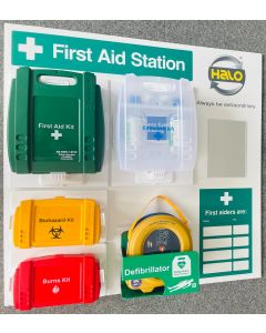 AED Defibrillator Station with HeartSine 500P CPR Feedback Defibrillator