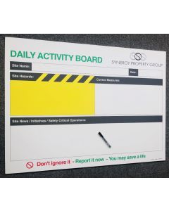 Daily Activity Board with Drywipe Laminate