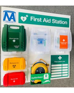 AED Defibrillator Stations with Catastrophic Bleed Kit