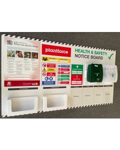 Health & Safety Information Board with Ring Binder Holders