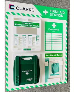 Compact First Aid Station with HypaClense Eye Wash Dispenser