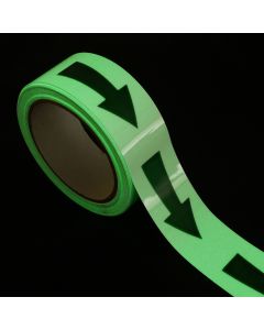 40mm Photoluminescent Nite Glo Arrow Tape x 10m