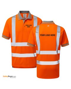 PULSAR® PR176 | ADD YOUR LOGO | Rail Spec High Visibility Short Sleeve Polo Shirts