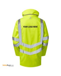 PULSAR® P421 | ADD YOUR LOGO | High Visibility Mesh Lined Storm Coat - Yellow