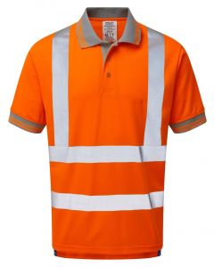 PULSAR® PR176 Rail Spec High Visibility Polo Shirts - Orange