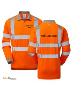 PULSAR® PR470 | ADD YOUR LOGO | Rail Spec High Visibility Long Sleeved Polo Shirts