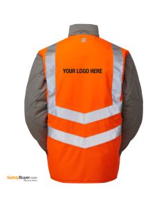 PULSAR® PR498 | ADD YOUR LOGO | Rail Spec High Visibility Interactive Body Warmer - Orange