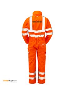 PULSAR® PR505 | ADD YOUR LOGO | Rail Spec High Visibility Waterproof Coverall - Orange