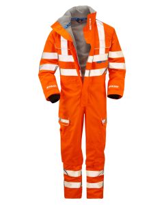 PULSAR® PR505 Rail Spec High Visibility Waterproof Coverall - Orange