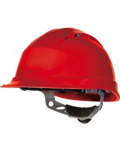 Delta Plus Quartz 4 - Safety Helmets with Xtra Comfort Features - Red