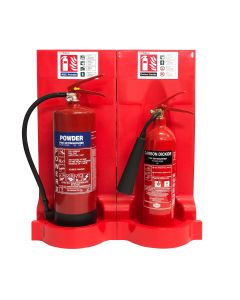 Dry Powder & CO2 Extinguishers, 2 Stands & Signs Bundle