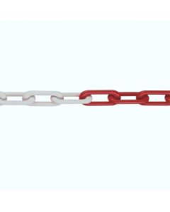 Red & White Plastic Chain Barrier