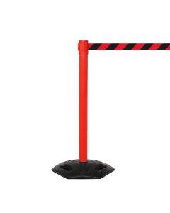 3.4m Retractable Barrier Red Post-Red/Blk Belt