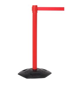 Retractable Barrier 4.9m Red Post & Red Belt