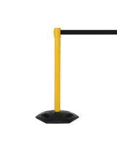 Yellow Post with Black Belt - 3.4m Retractable Barrier