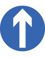 Direction Arrow Forward Reflective Traffic Signs | 600mm Diameter | 3mm Aluminium Composite (Class RA1)