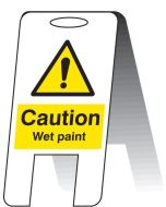 Caution Wet Paint Plastic 'A' Board Floor Free Standing Sign | 300mm x 600mm | Fluted Polypropylene