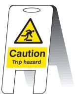 Caution Trip Hazard Plastic 'A' Board Free Standing Sign | 300mm x 600mm | Fluted Polypropylene