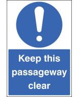 Keep This Passageway Clear Floor Graphic Safety Sign | 400mm x 600mm | Polycarbonate