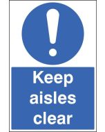 Keep Aisles Clear Floor Graphic Safety Sign | 400mm x 600mm | Polycarbonate