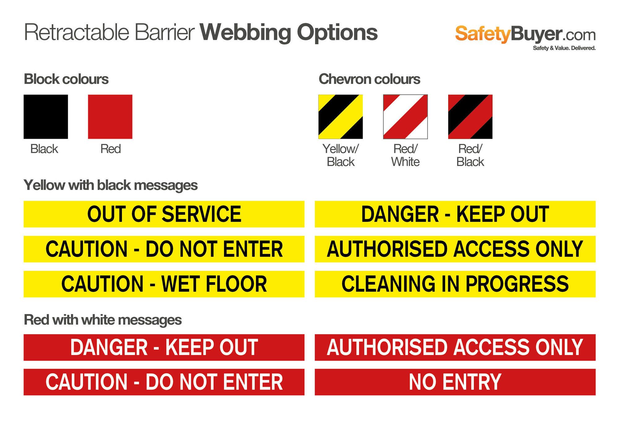 SafetyMaster Webbing Options